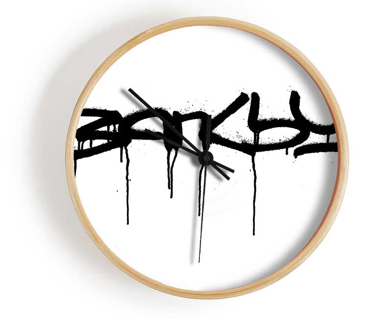 Banksy White Clock - Wallart-Direct UK