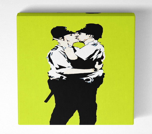 Picture of Bent Coppers Lime Square Canvas Wall Art