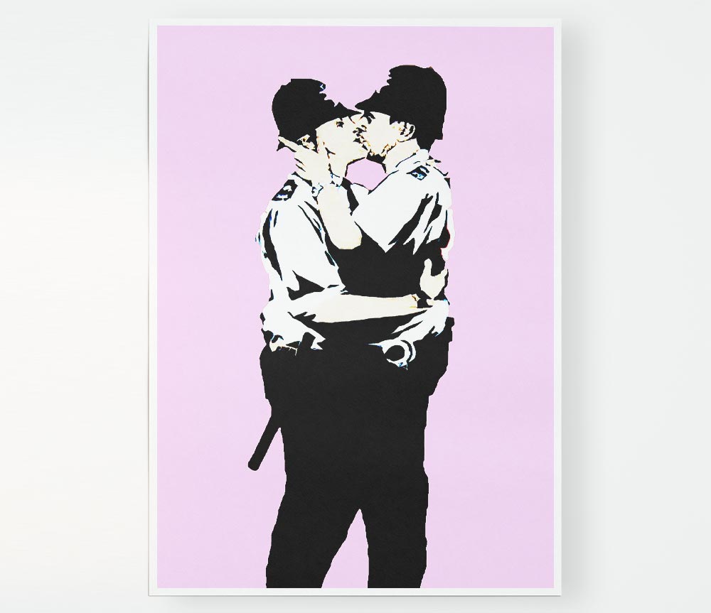 Bent Coppers Pink Print Poster Wall Art