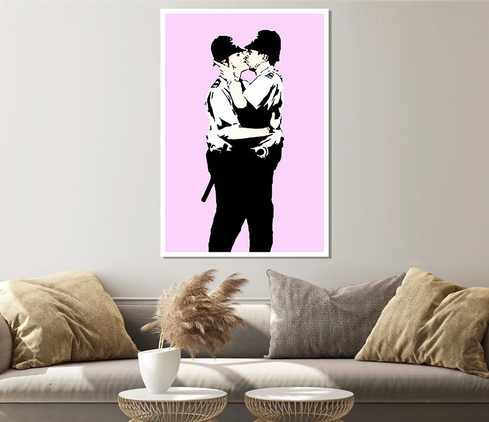 Bent Coppers Pink Print Poster Wall Art