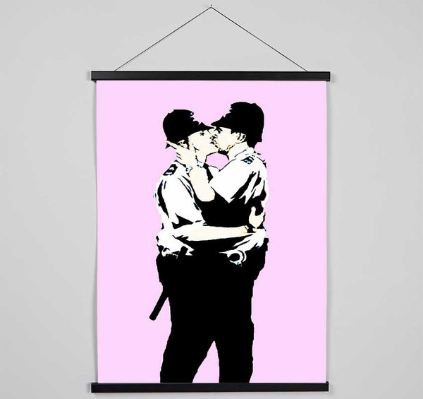 Bent Coppers Pink Hanging Poster - Wallart-Direct UK