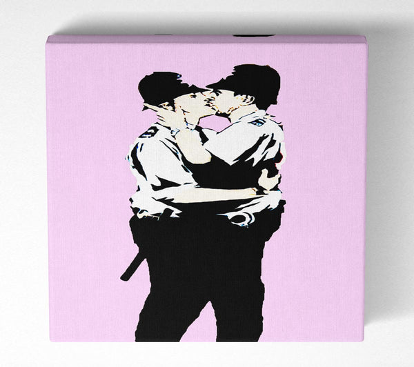 Picture of Bent Coppers Pink Square Canvas Wall Art