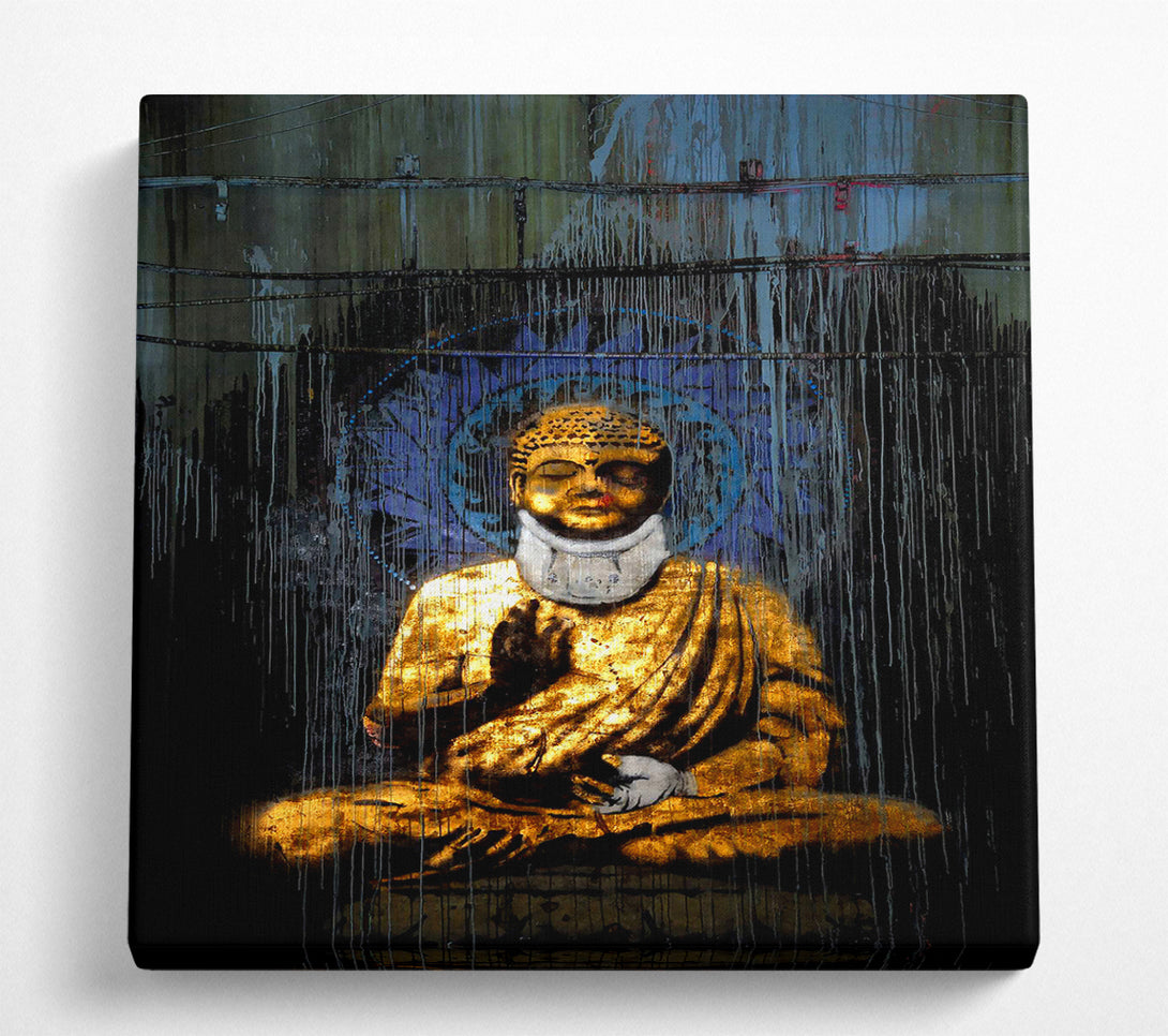 A Square Canvas Print Showing Buddha Square Wall Art