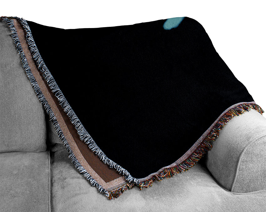 Copper Finger Black Woven Blanket