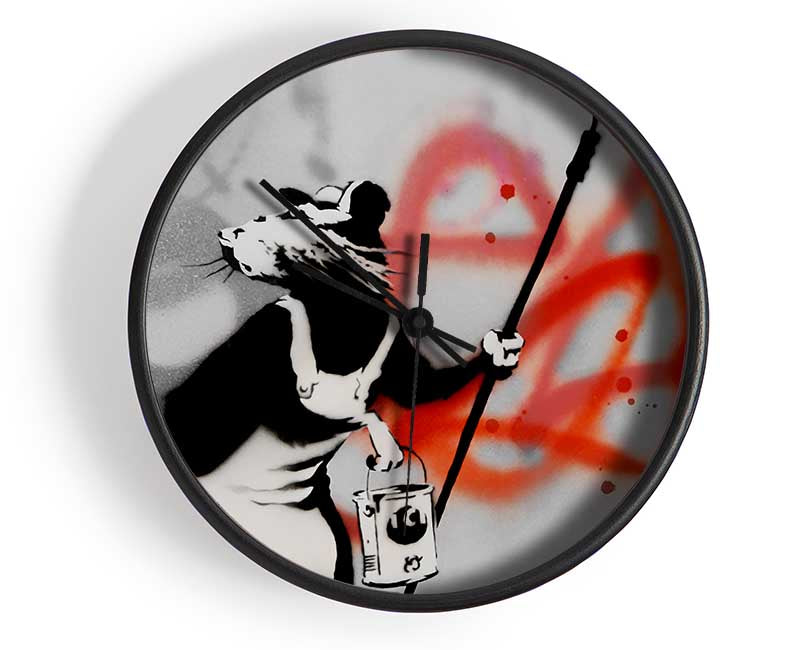 Graffiti Rat Removal Clock - Wallart-Direct UK