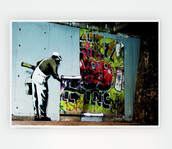 Grafitti Wallpaper Print Poster Wall Art