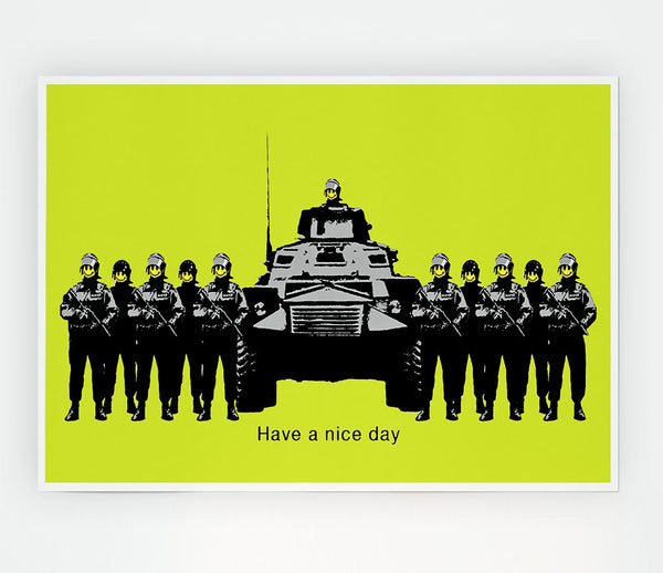 Have A Nice Day Lime Print Poster Wall Art