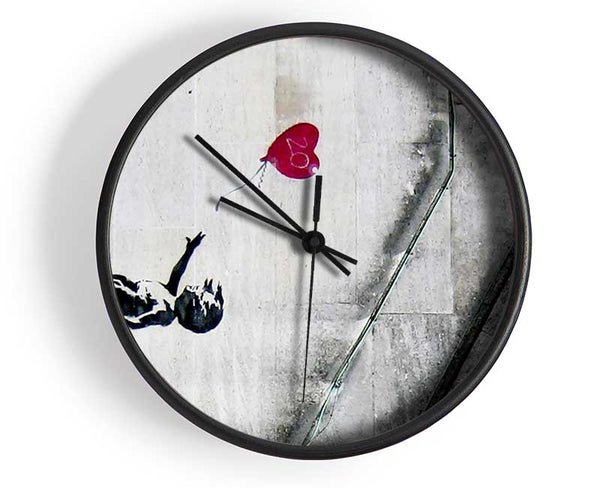 Heart Balloon Girl 20 Clock - Wallart-Direct UK