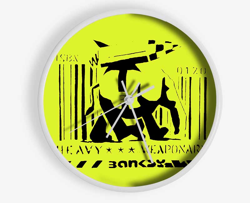 Heavy Weaponary Lime Clock - Wallart-Direct UK