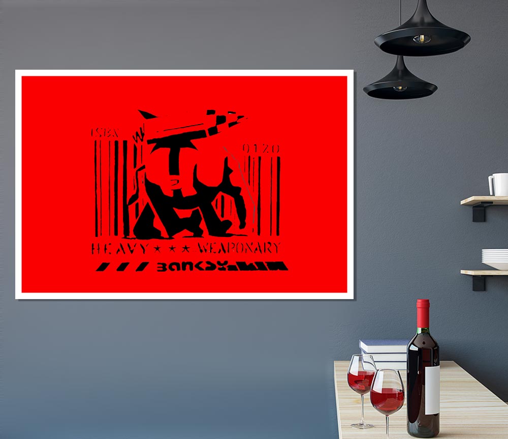 Heavy Weaponry Red Print Poster Wall Art