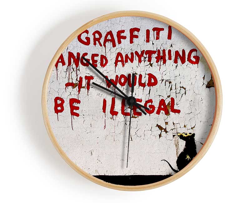 If Graffiti Changed Clock - Wallart-Direct UK