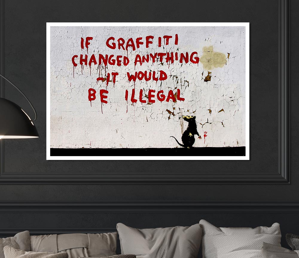 If Graffiti Changed Print Poster Wall Art