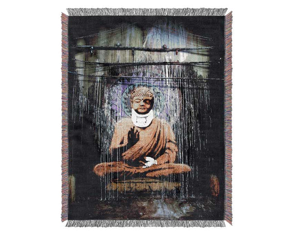 Injured Buddha Woven Blanket