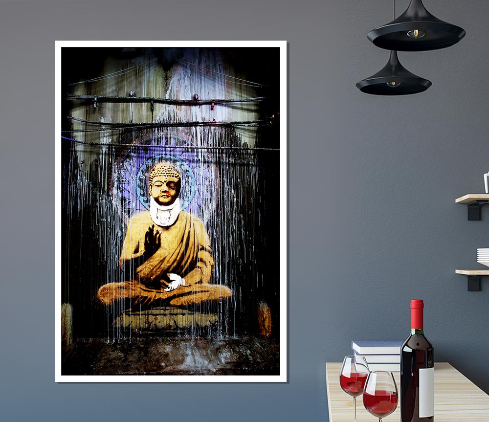 Injured Buddha Print Poster Wall Art