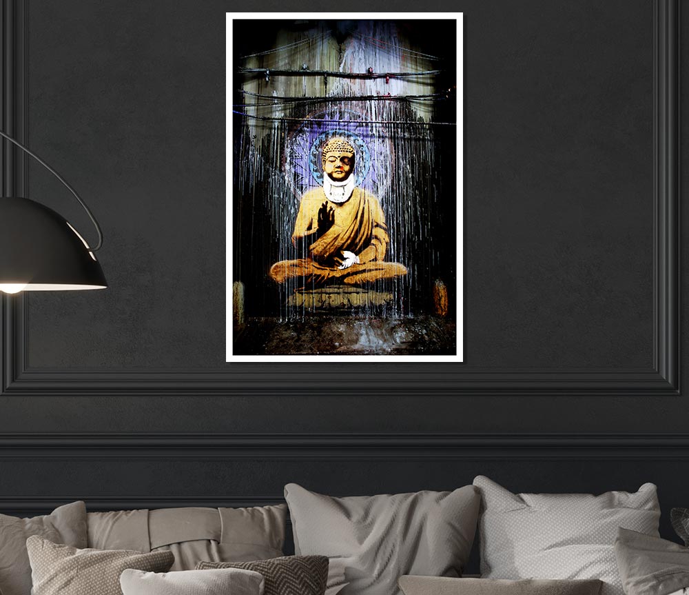 Injured Buddha Print Poster Wall Art