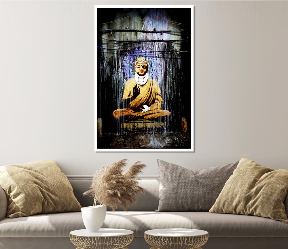 Injured Buddha Print Poster Wall Art