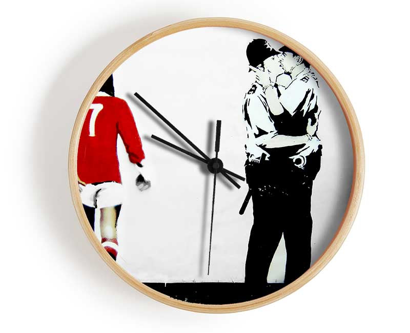 Kissing Coopers Football Clock - Wallart-Direct UK