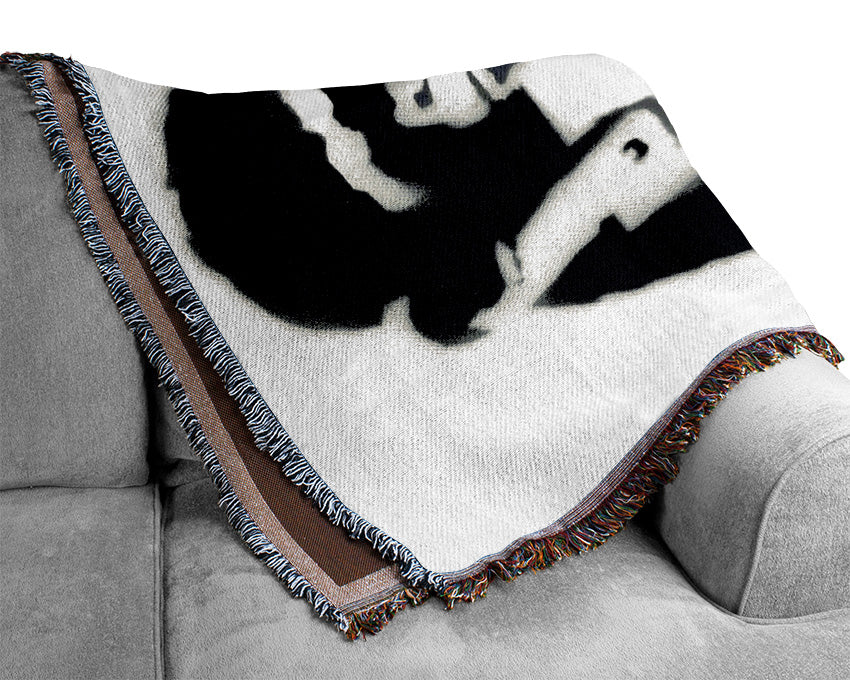 Laugh Now Monkey Woven Blanket