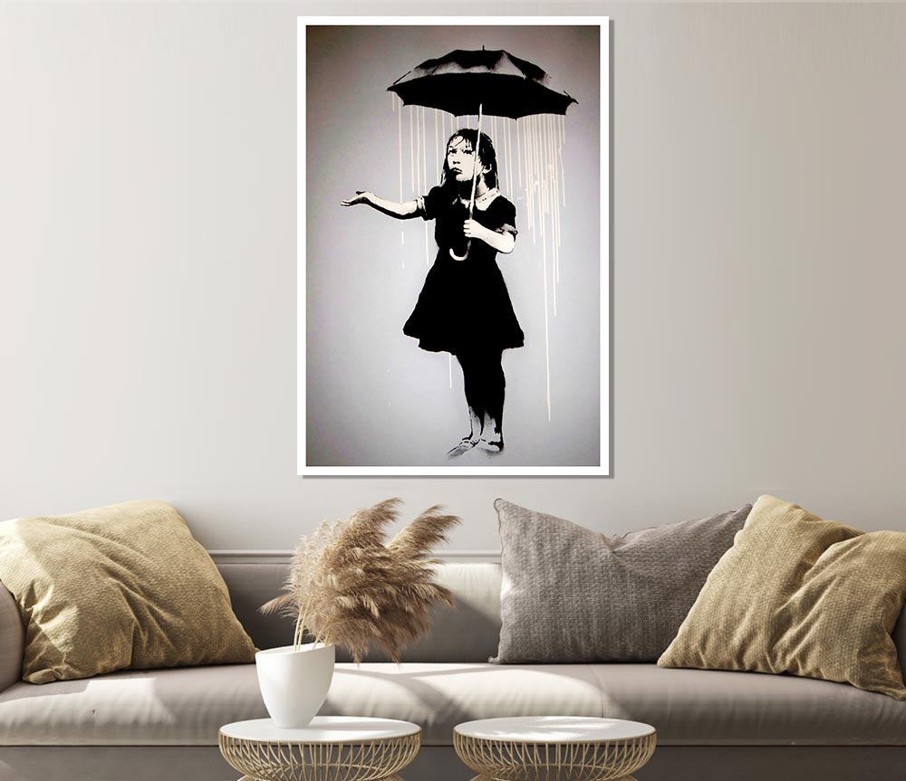 Liquid Rain Print Poster Wall Art