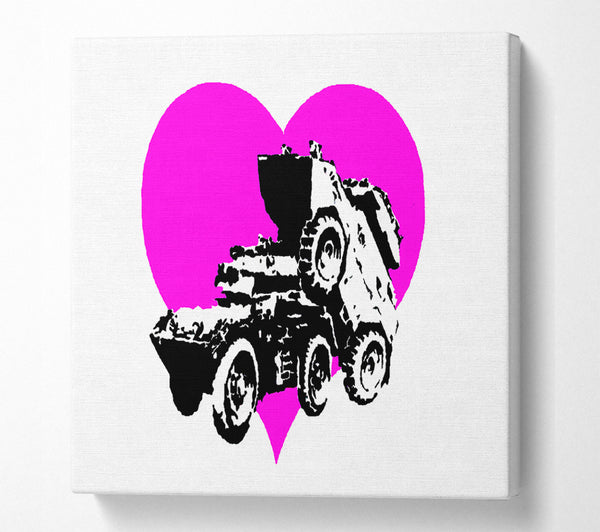 A Square Canvas Print Showing Love Bugs Square Wall Art