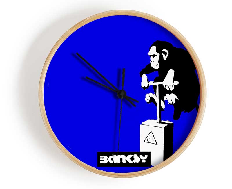 Monkey Detonator Blue Clock - Wallart-Direct UK