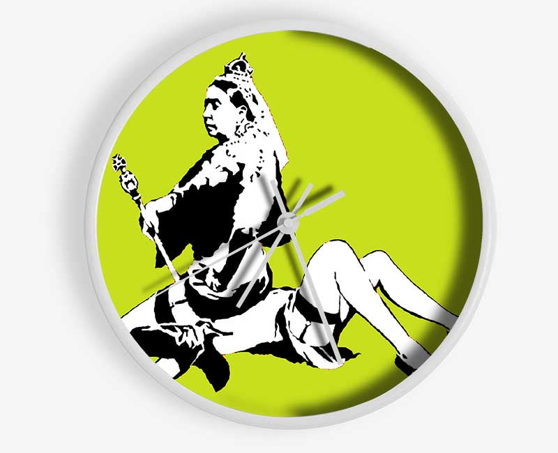 Queen Elizabeth Legs Lime Clock - Wallart-Direct UK