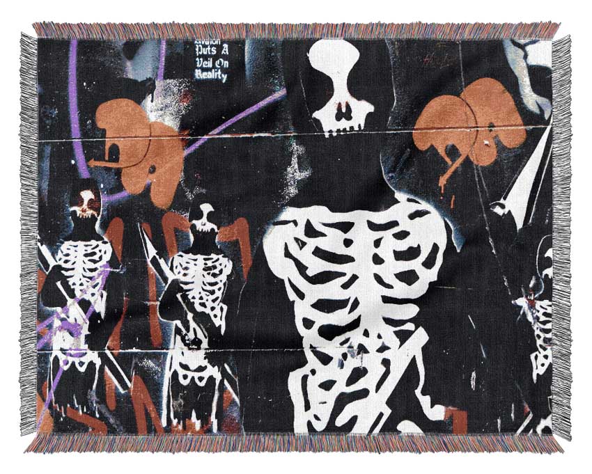 Skeleton Army Woven Blanket