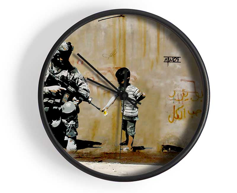 Soldier Flower Gun Boy Clock - Wallart-Direct UK