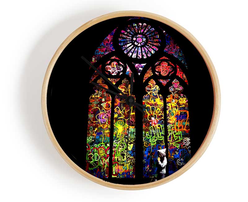 Stained Glass Clock - Wallart-Direct UK