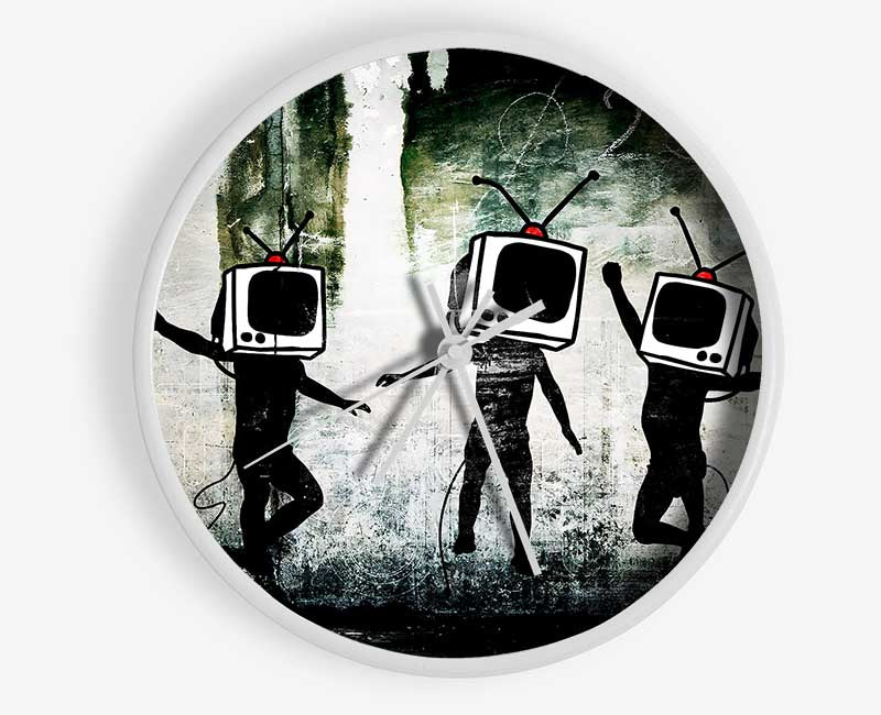 Tv Heads Clock - Wallart-Direct UK