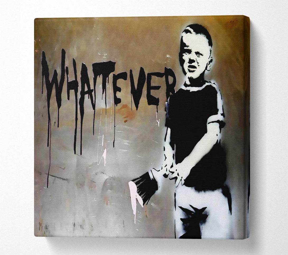 Picture of Whatever Kid Square Canvas Wall Art