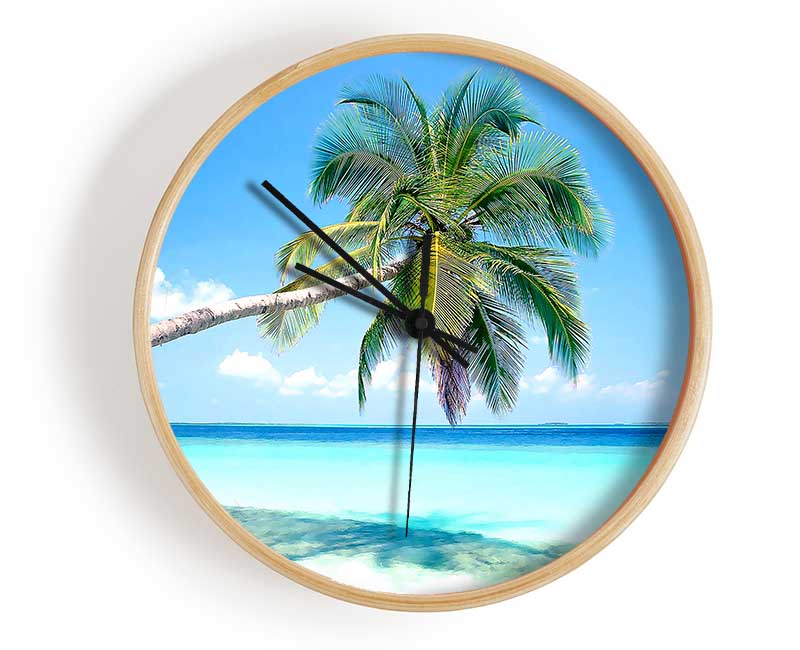 Tropical Island Clock - Wallart-Direct UK