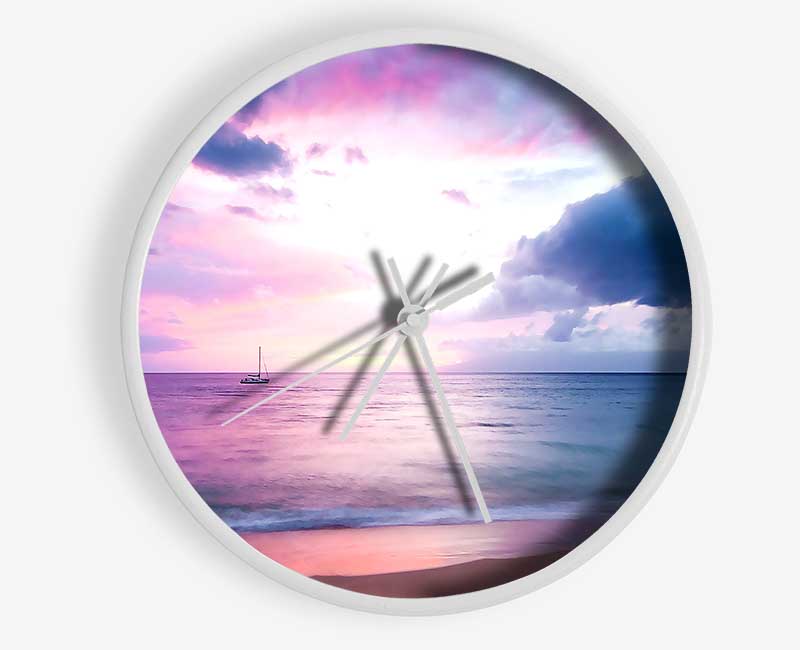 Twilight Pink Clock - Wallart-Direct UK