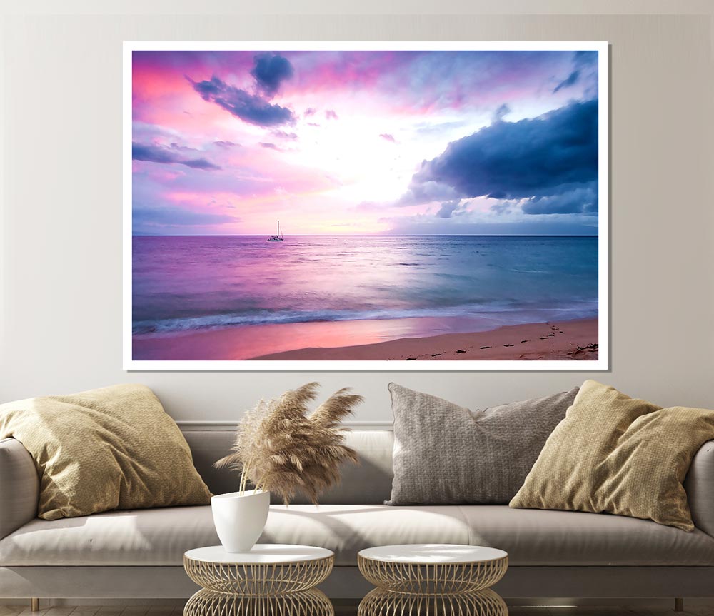 Twilight Pink Print Poster Wall Art