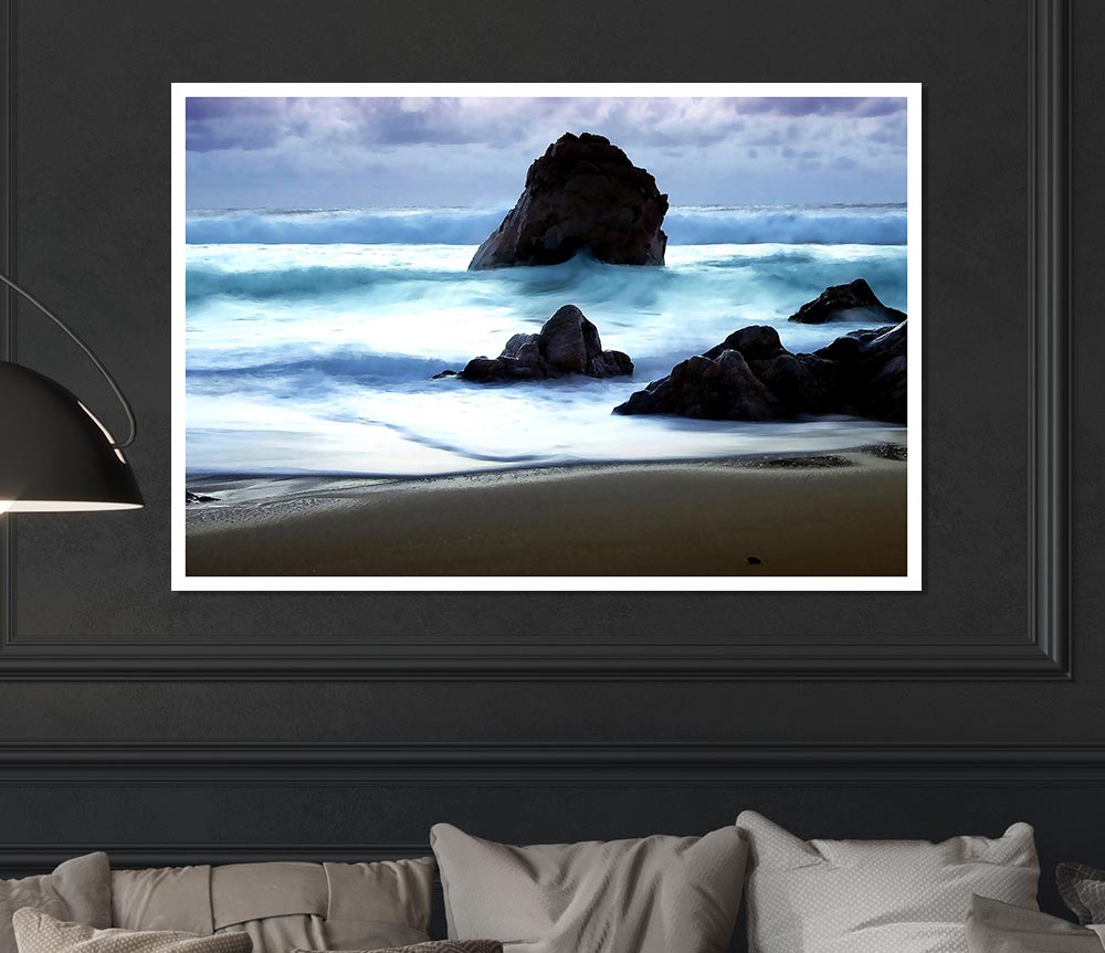 Twilight At Big Sur Print Poster Wall Art