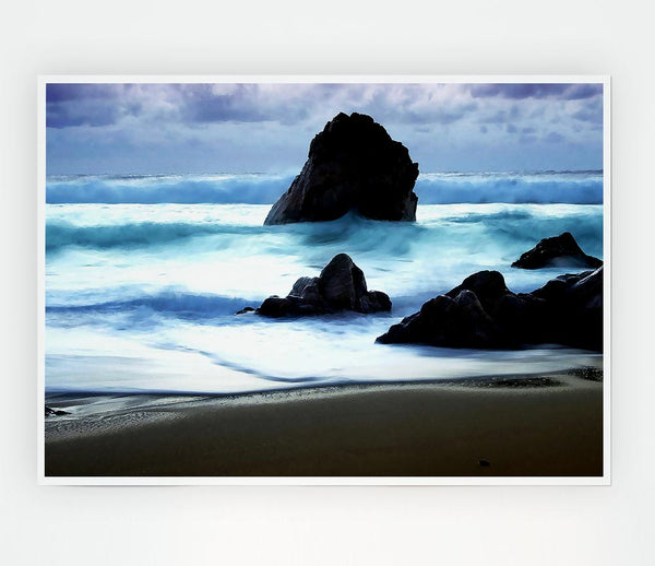 Twilight At Big Sur Print Poster Wall Art