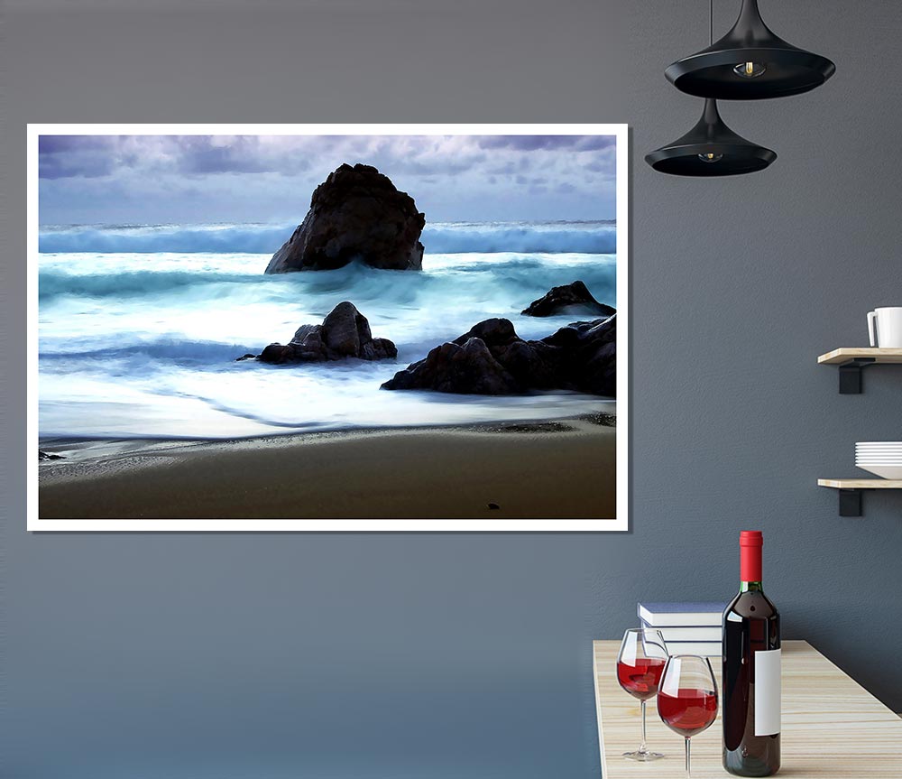 Twilight At Big Sur Print Poster Wall Art