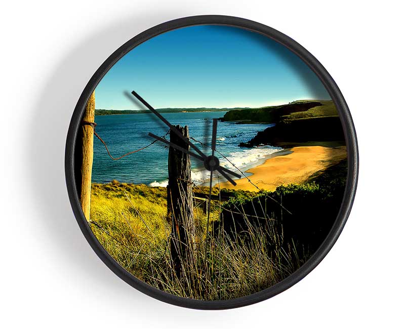 Wild Beach In England Clock - Wallart-Direct UK