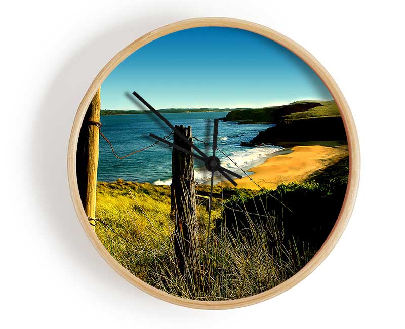 Wild Beach In England Clock - Wallart-Direct UK