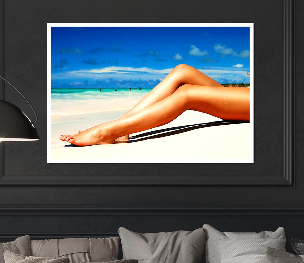 Beach Hottie Print Poster Wall Art