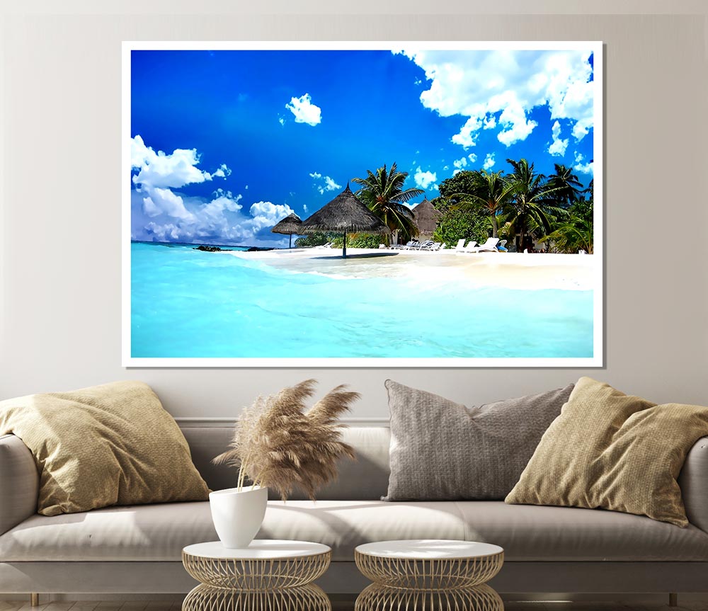 Beach Life Print Poster Wall Art