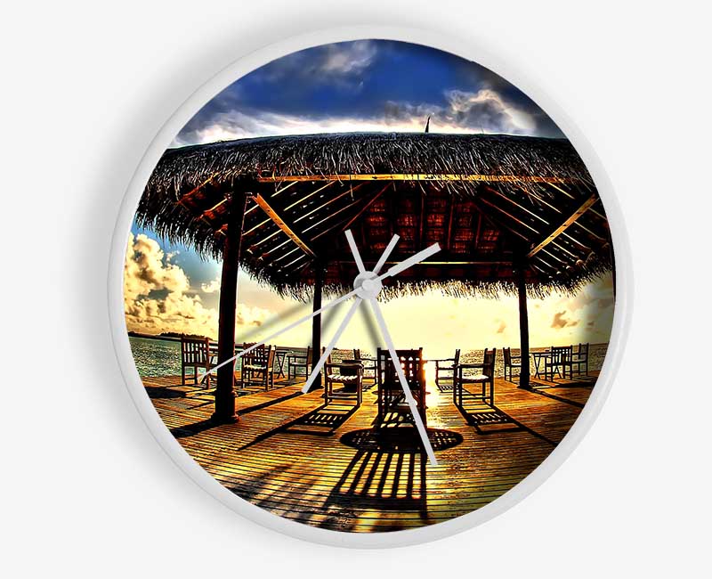 Watching The Sunset With Friends Clock - Wallart-Direct UK