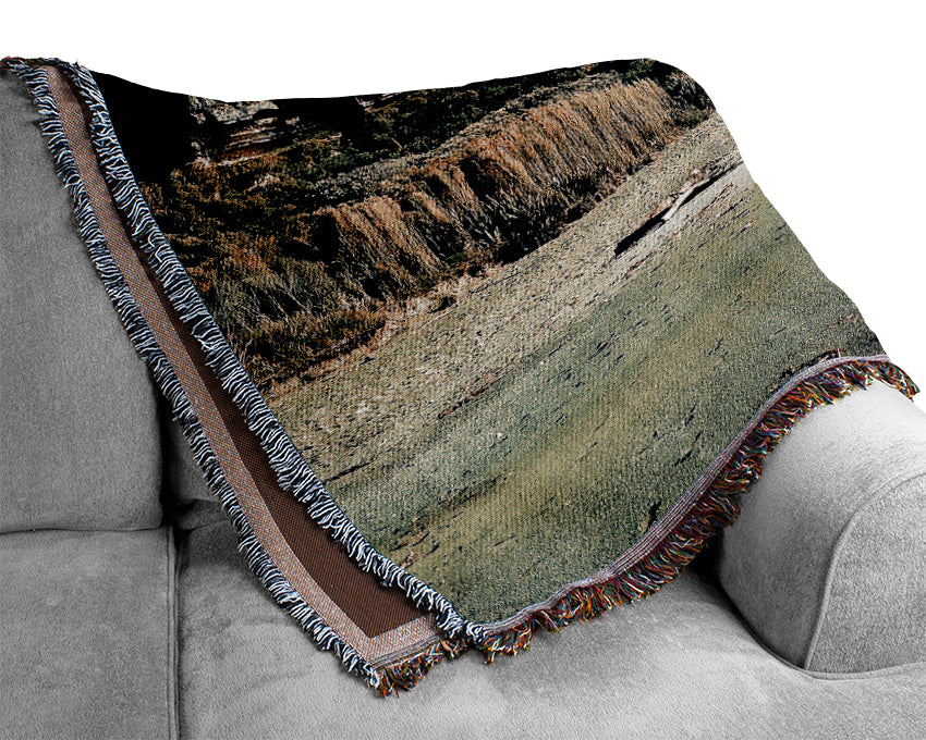 Beautiful Beaches In New Zealand Woven Blanket