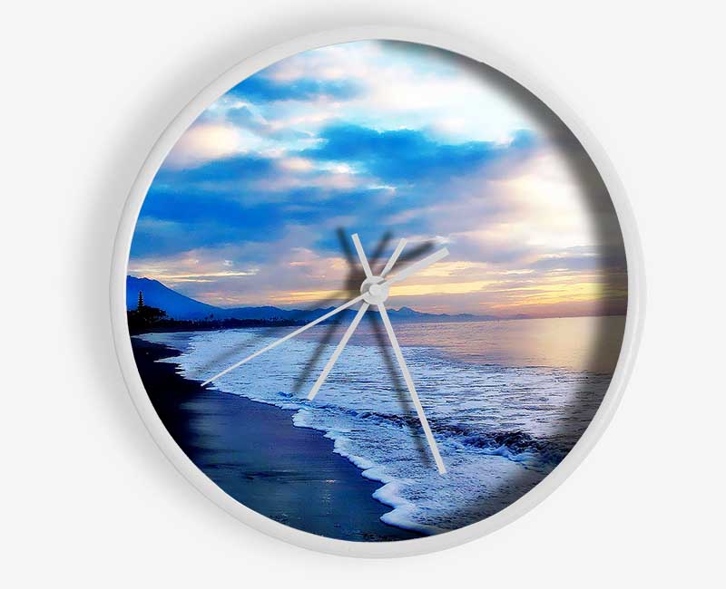 Blue Morning Sunrise Clock - Wallart-Direct UK