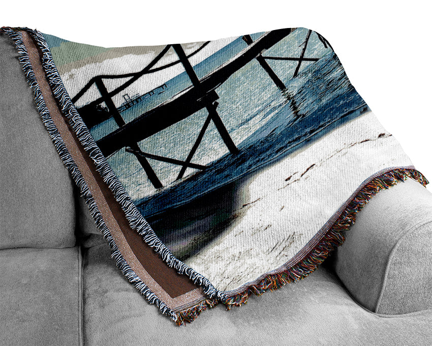 Boardwalk In Paradise Woven Blanket