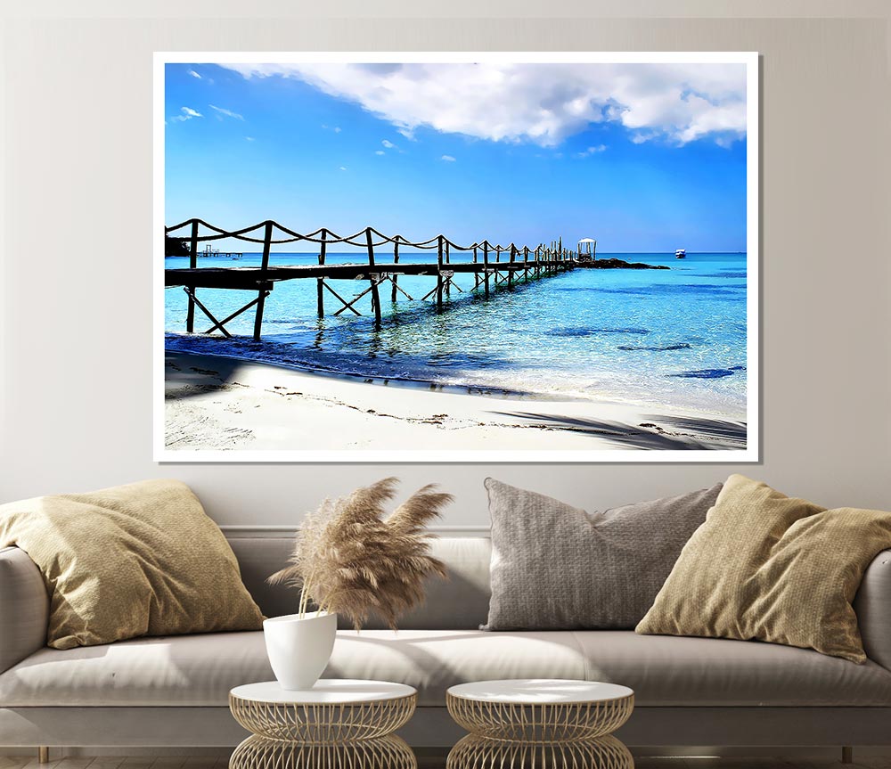 Boardwalk In Paradise Print Poster Wall Art