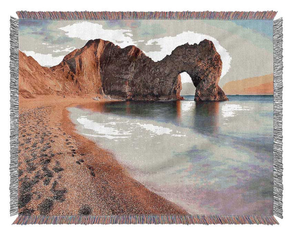 Durdle Door England Woven Blanket