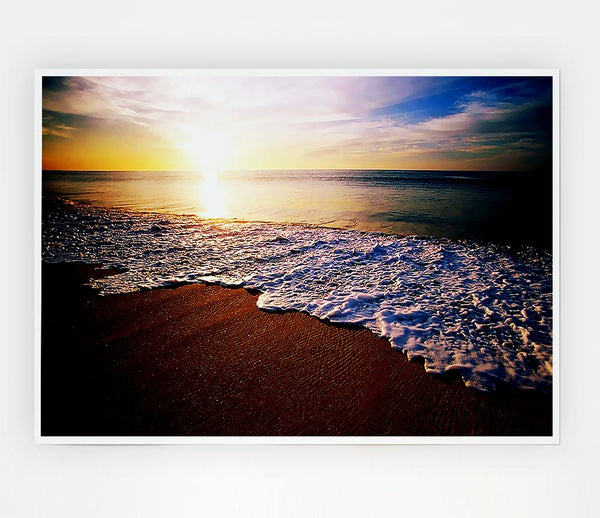 Ebb Of The Ocean Sun Print Poster Wall Art