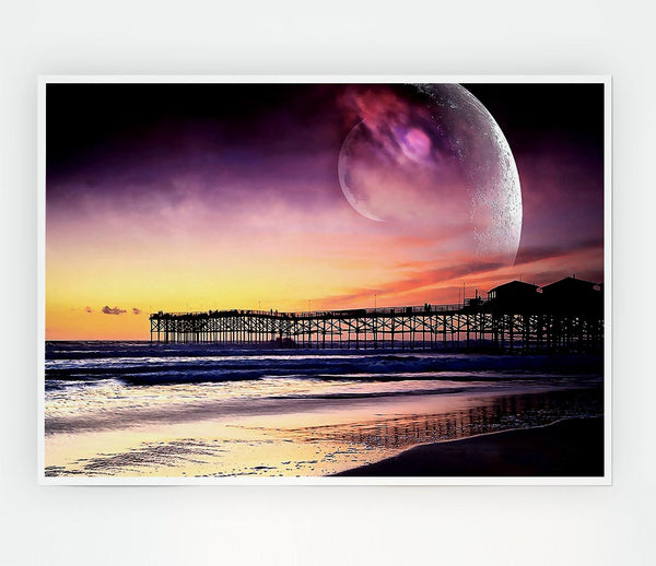 Fantasy Beach Print Poster Wall Art