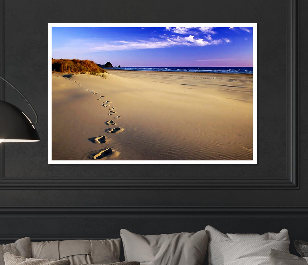 Footprints Of Time Print Poster Wall Art